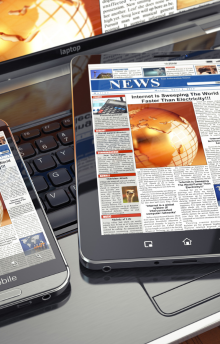 Captura del artículo 'Una app permite leer portada y titulares de la prensa en soportes de Apple' de marketingnews.es sobre Mobivery